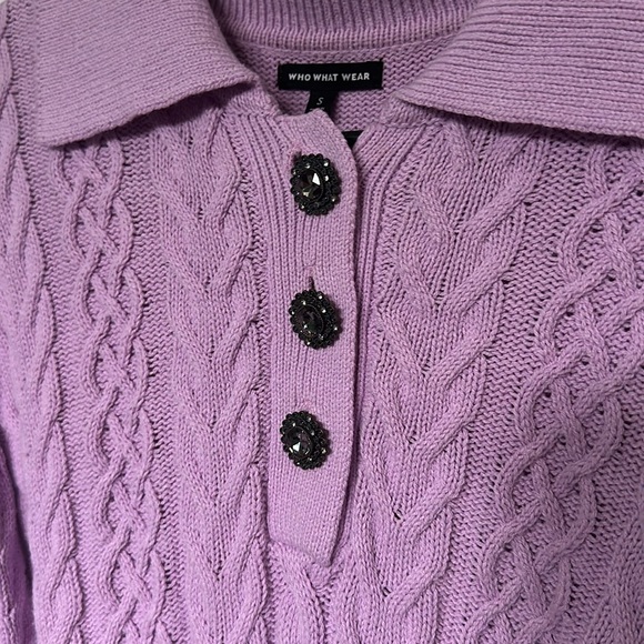 Lilac Who What Wear Collared Sweater Jumper - Picture 2 of 4